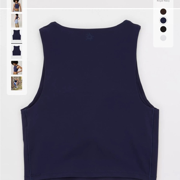 Other - Navy Blue High Neck Longline Sports Bra